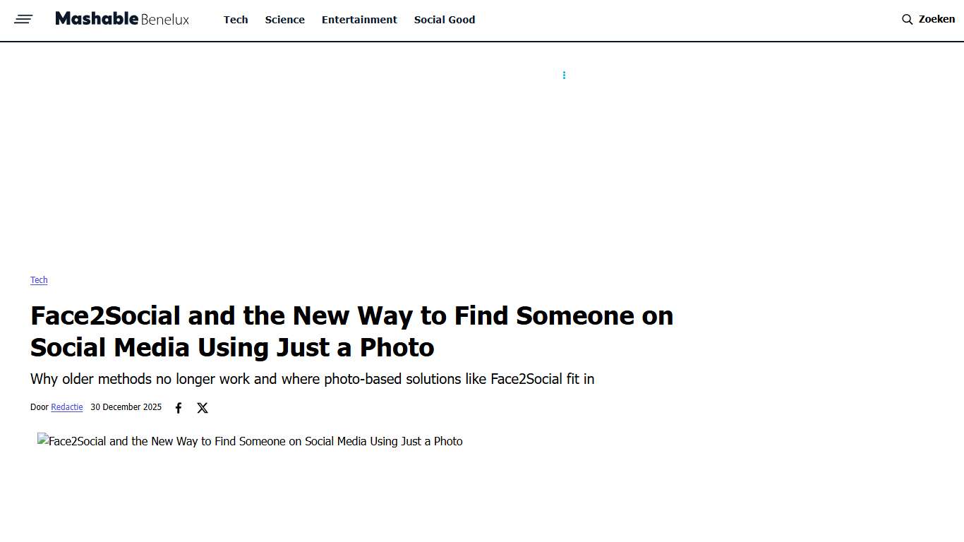 Face2Social and the New Way to Find Someone on Social Media Using Just a Photo - Tech