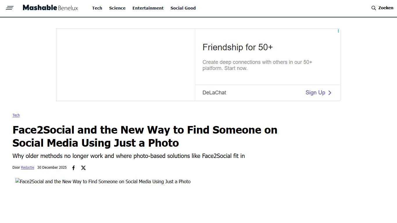 Face2Social and the New Way to Find Someone on Social Media Using Just a Photo - Tech